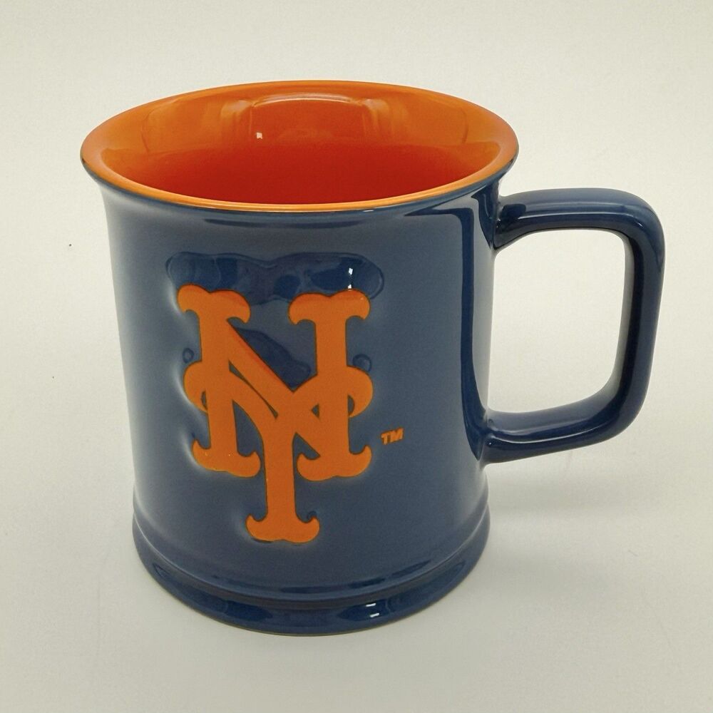 NEW YORK METS Blue Orange Coffee Cup Mug Ceramic Major League Baseball MLB Fans